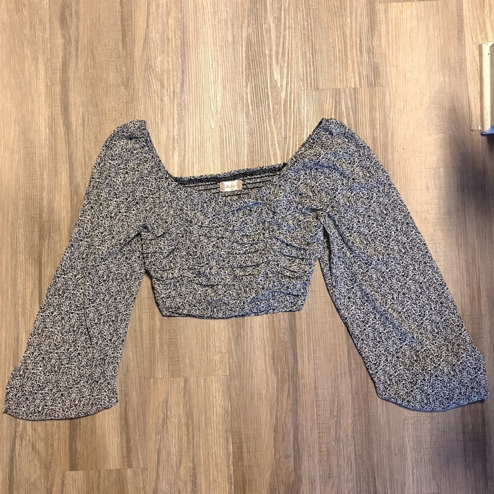 Altar'd State Black and White Patterned Top